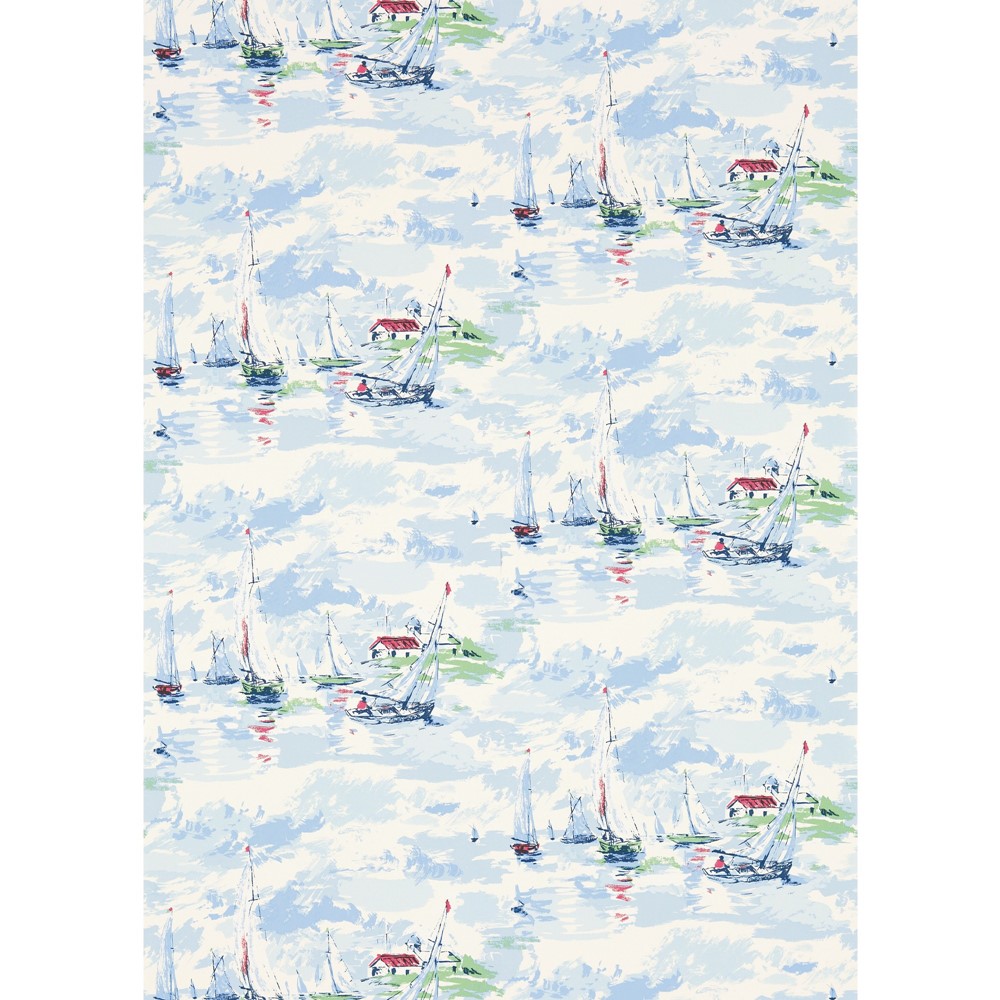 Sail Away Wallpaper 214590 by Sanderson in Sky Blue